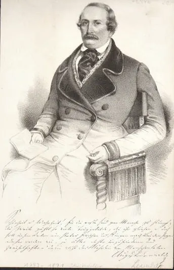 Porträt von August Lewald (zeitgenössischer Stecher, 1860)